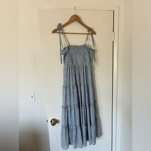 Altar’d State Blue Floral Tie Dress